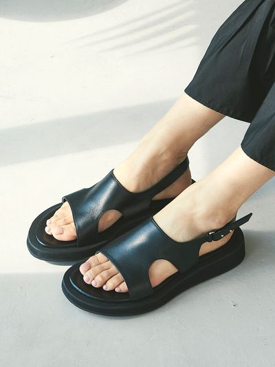 NONETHELESS Platform Sandals N21-S227 Black
