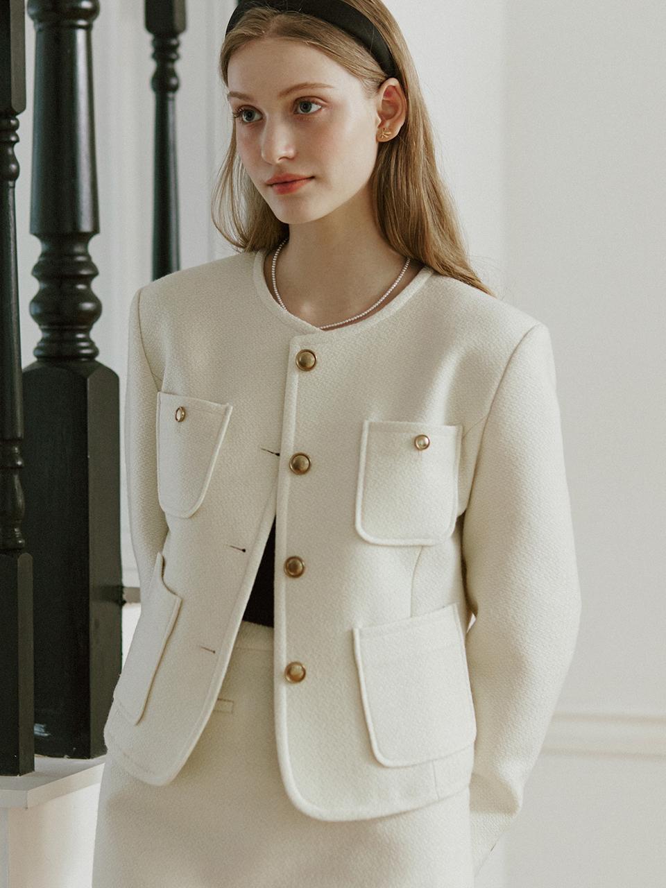 NONLOCAL Jane Tweed Goldish Jacket