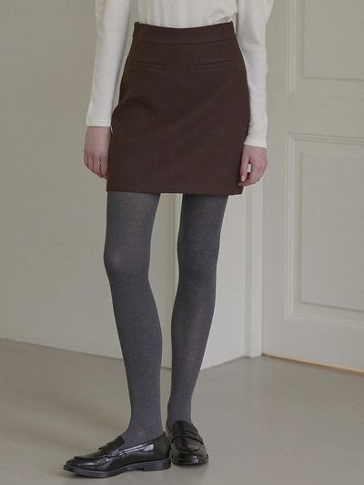 NONLOCAL Jane Tweed Mini Skirt - Brown