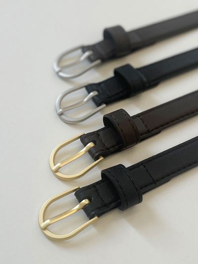 NONLOCAL Leather Slim Belt 4 Color