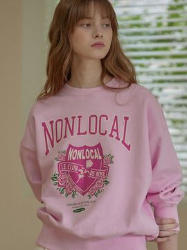 NONLOCAL Rose Club Sweatshirt_Pink