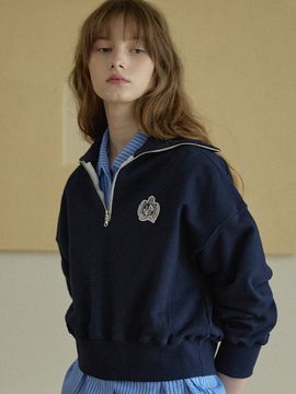 NONLOCAL Royal Wappen Half Zip-up_Navy