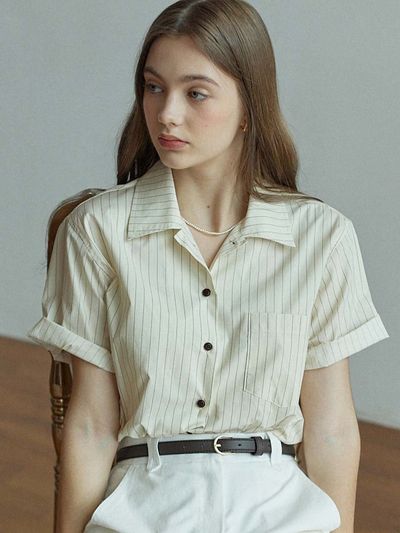 NONLOCAL Veining Pocket Shirt