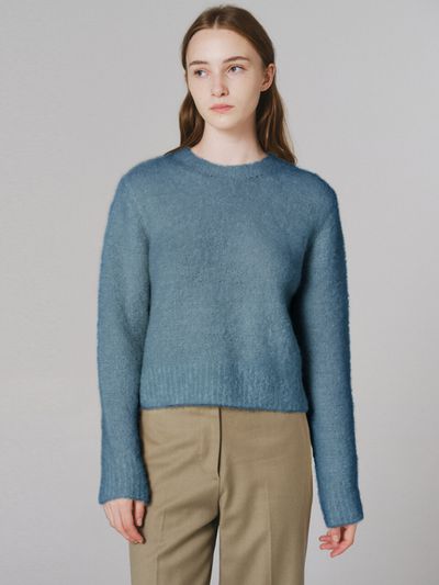 NONNIERE Boucle Round Sweater (Blue)