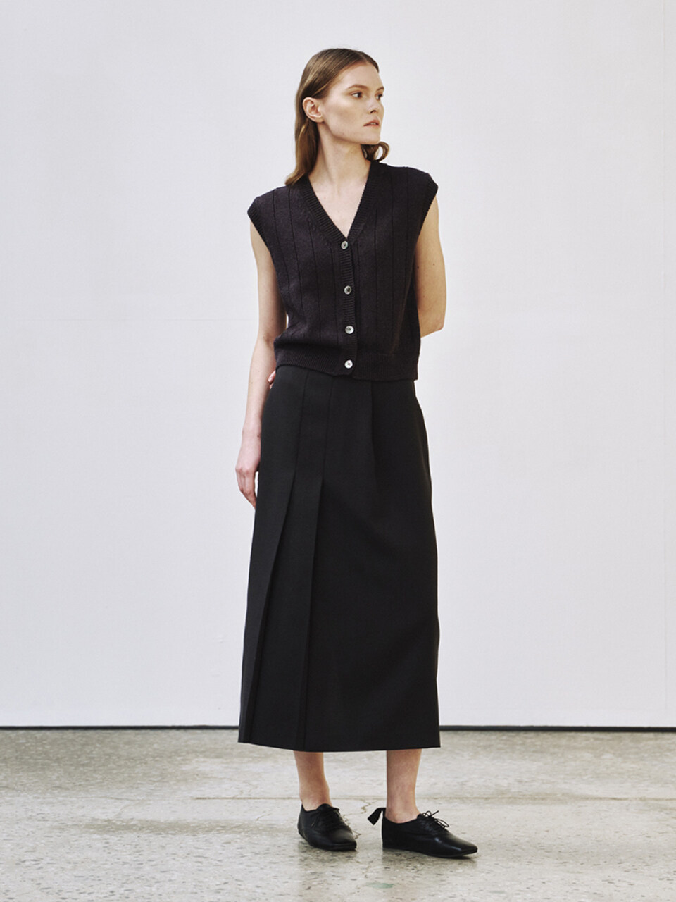 NONNIERE Classic Long Skirt _Black
