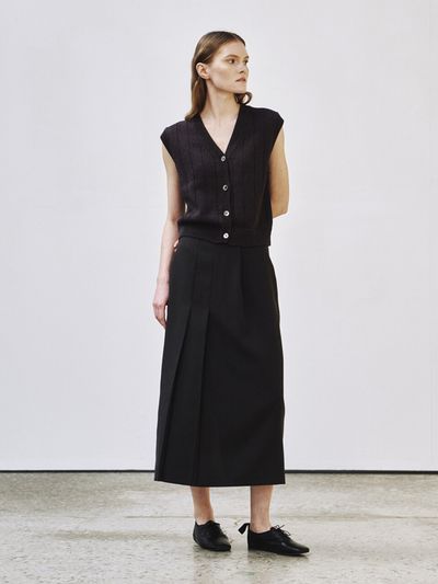 NONNIERE Classic Long Skirt _Black