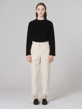 NONNIERE Cropped Corduroy Pants (Cream)