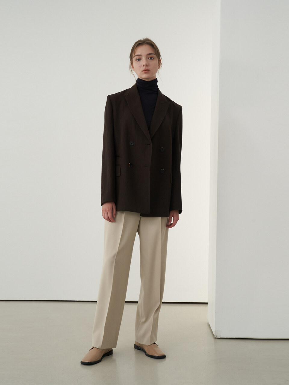 NONNIERE Double Button Jacket (Brown)