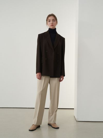 NONNIERE Double Button Jacket (Brown)