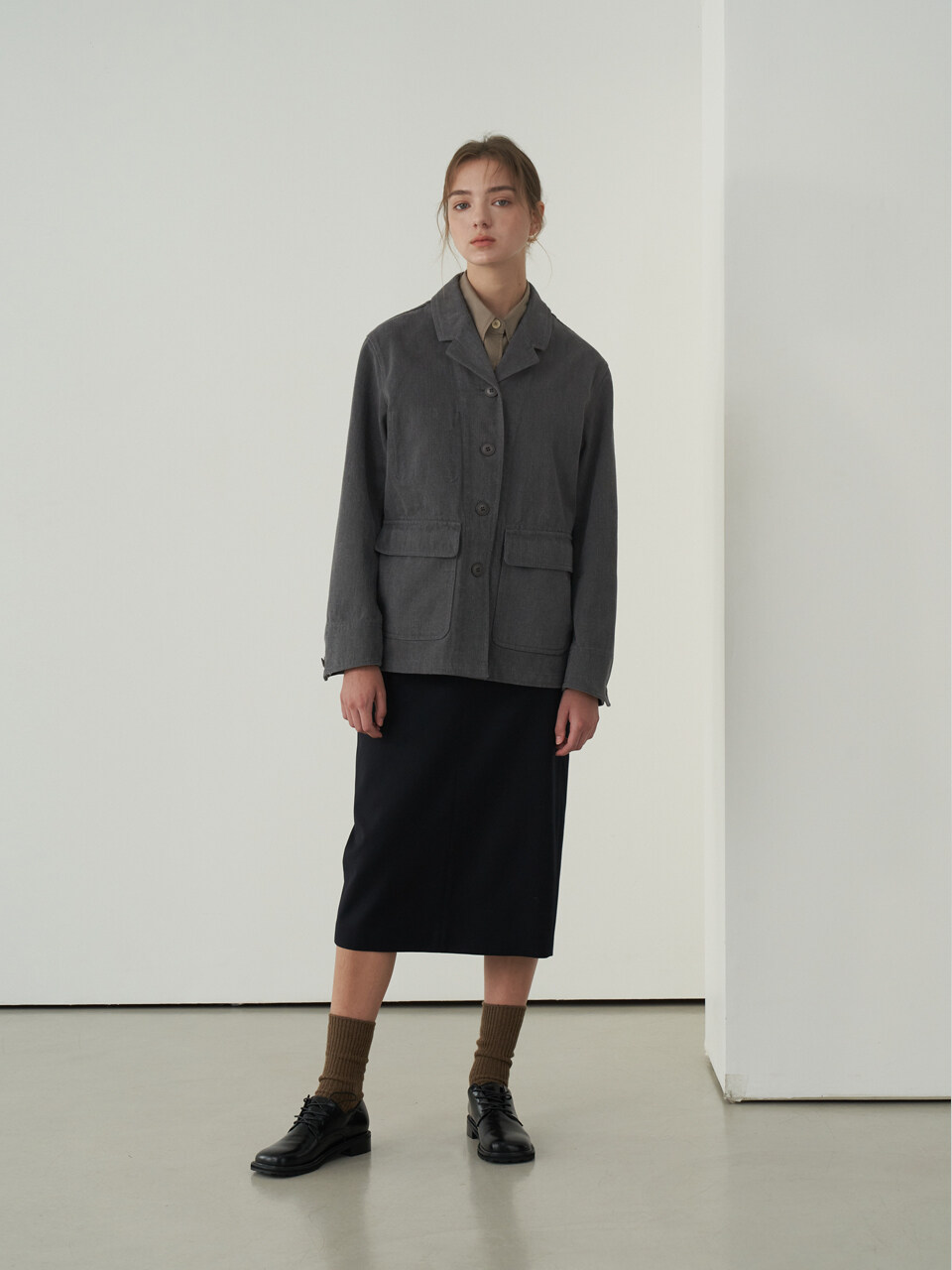 NONNIERE Garment Washing Jacket (Grey)