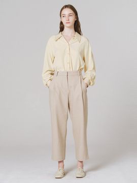 NONNIERE Wool Blended Round Pants (Beige)