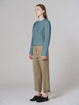 NONNIERE Wool Cropped Pants (Sepia beige)