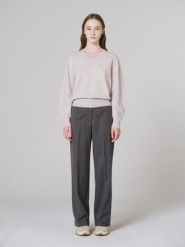 NONNIERE Wool Straight Pants (Charcoal Grey)