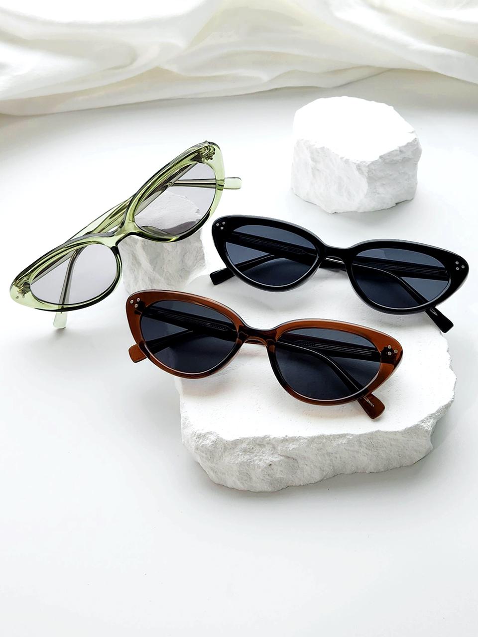 NONPICK Cat-Eye Horn-Rimmed Sunglasses