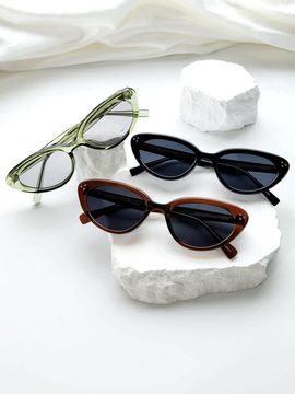 NONPICK Cat-Eye Horn-Rimmed Sunglasses