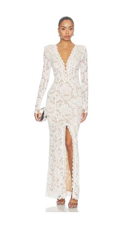 Nookie Nookie Delphine Longsleeve Lace Gown