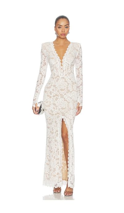 Nookie Nookie Delphine Longsleeve Lace Gown
