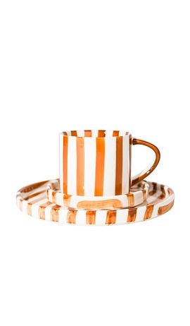 Noon & Moon Noon & Moon Summer Beach Coffee Cup & Plate Set