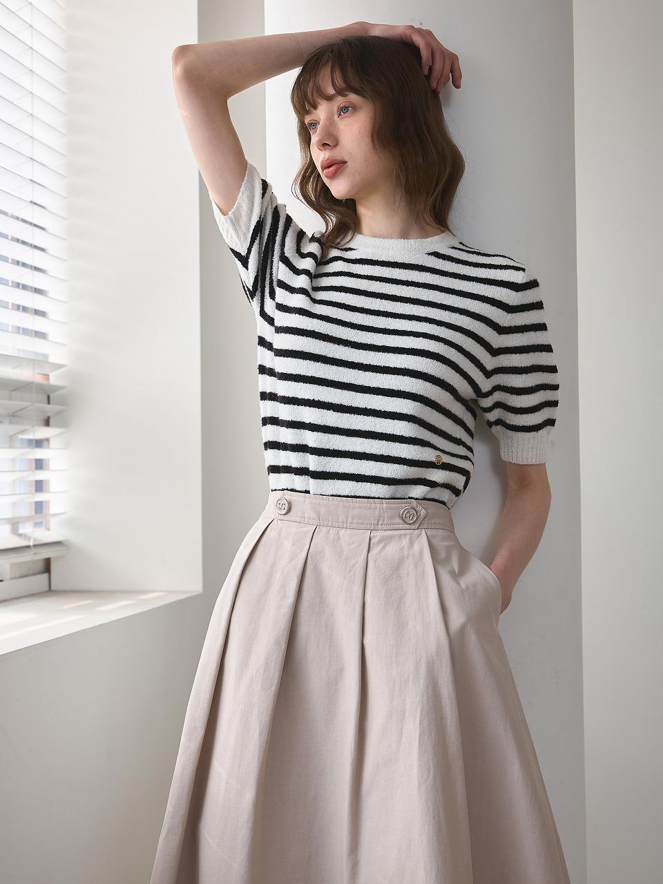 NOOR Boucle Crop Short Sleeve Sweater