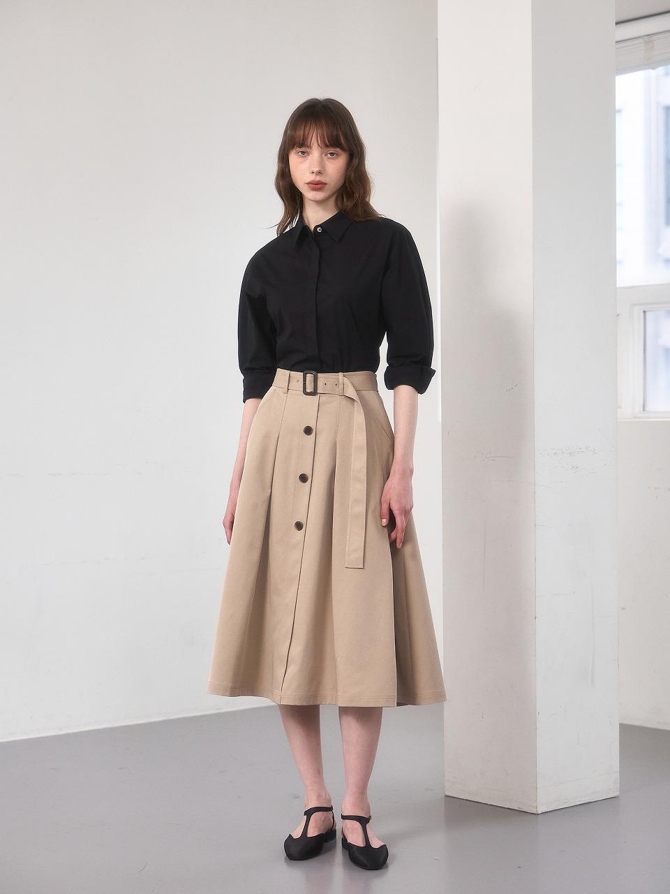 NOOR Classic Trench Flare Skirt [2 Colors]