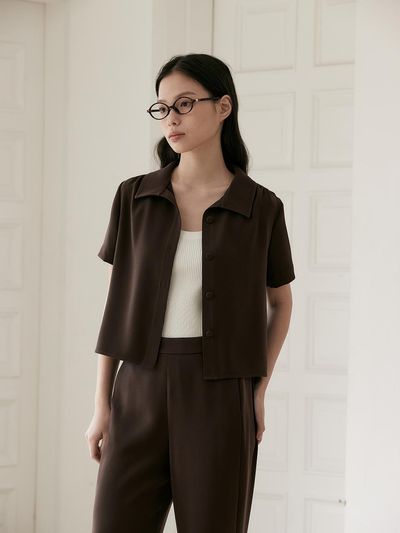 NOOR Crop Jacket Blouse (2 Colors)