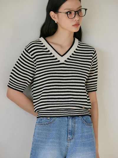 NOOR Linen Puff Sleeve Knit Sweater (3 Colors)