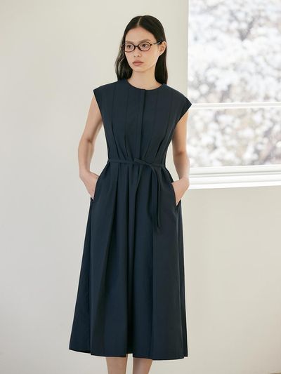 NOOR Pintuck Button-up Maxi Dress (2 Colors)