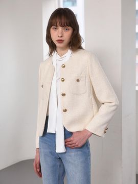 NOOR Spring Wool Tweed Blazer