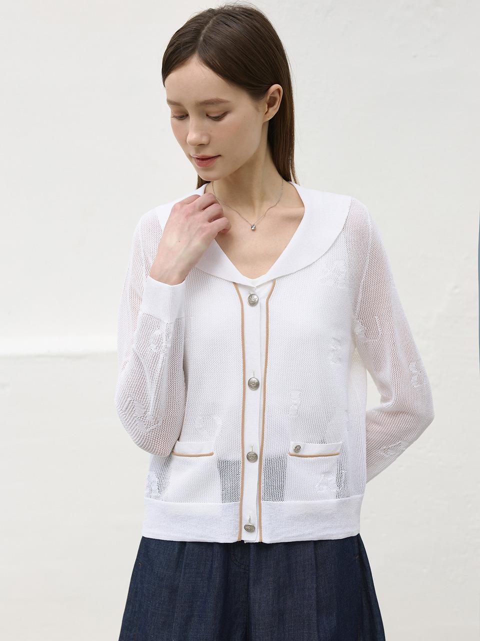 NOOR Striped Knit Cardigan Blazer