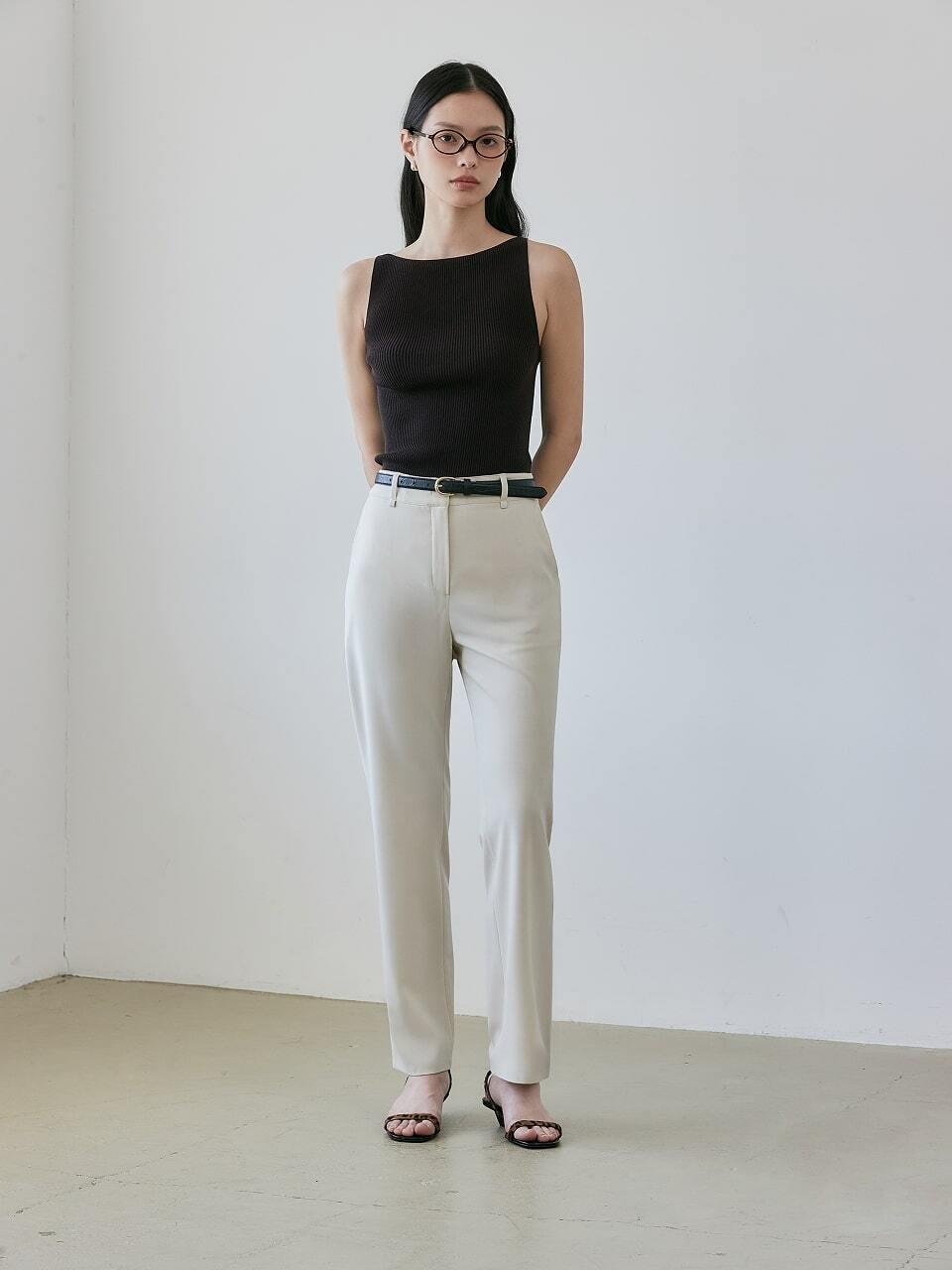 NOOR Summer Straight Fit Slacks Trousers