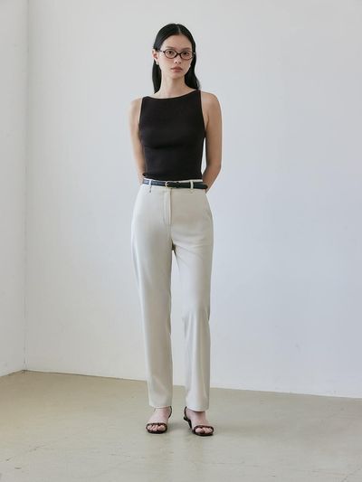 NOOR Summer Straight Fit Slacks Trousers