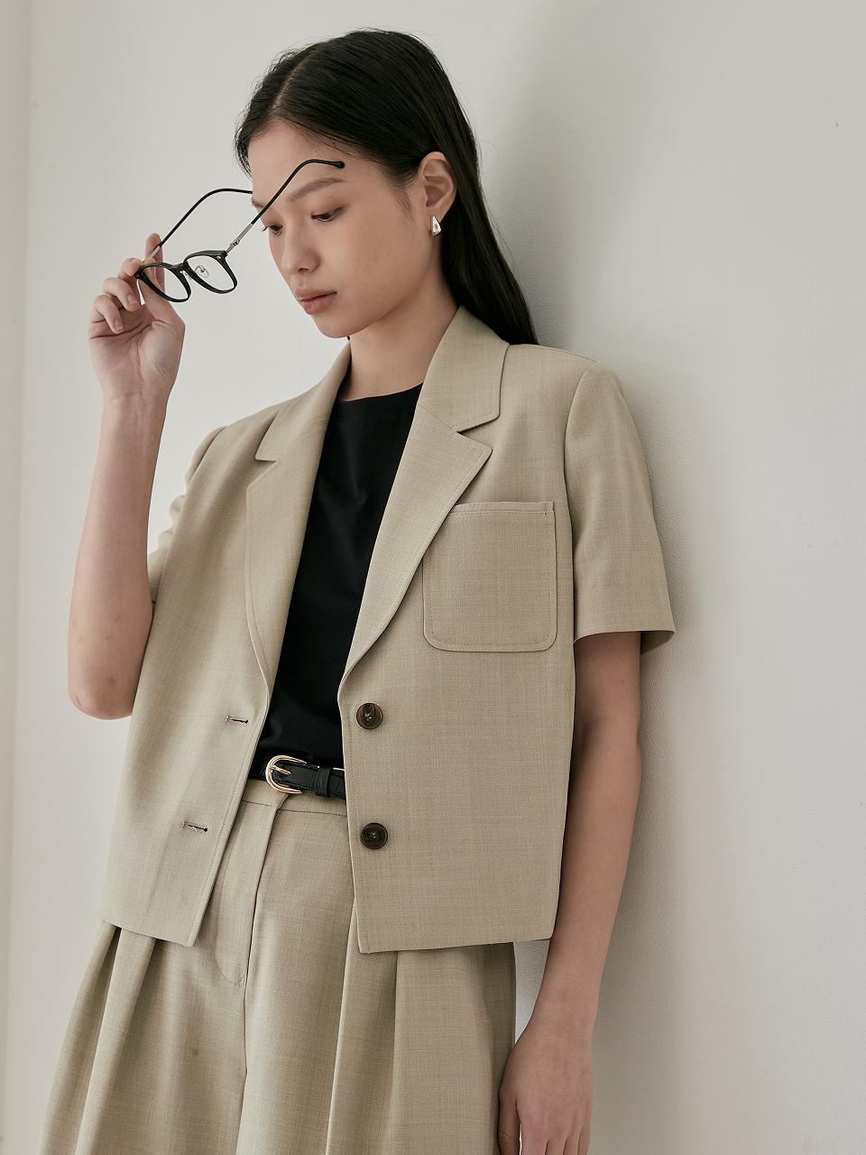 NOOR Taped Detail Half Blazer [2 Colors]