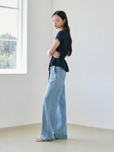 NOOR Tencel Wide Denim Pants [2Colors]