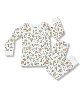 Norani Norani Girls' Kids Organic Short Sleeve Two-Piece Pajama Set