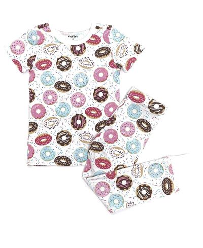 Norani Norani Girls' Kids Organic Short Sleeve Two-Piece Pajama Set