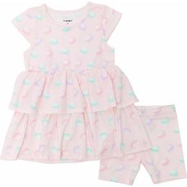 Norani Norani Kids Organic Layered Dress with Matching Biker Shorts
