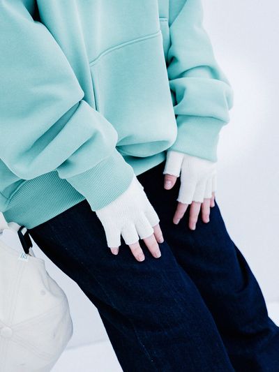 NORDIC ISLAND Fingerless Pop Gloves - Cream