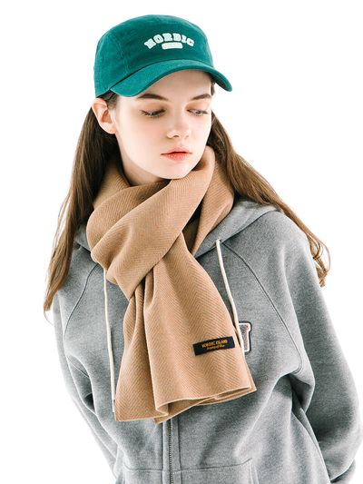 NORDIC ISLAND Herringbone Muffler - Camel