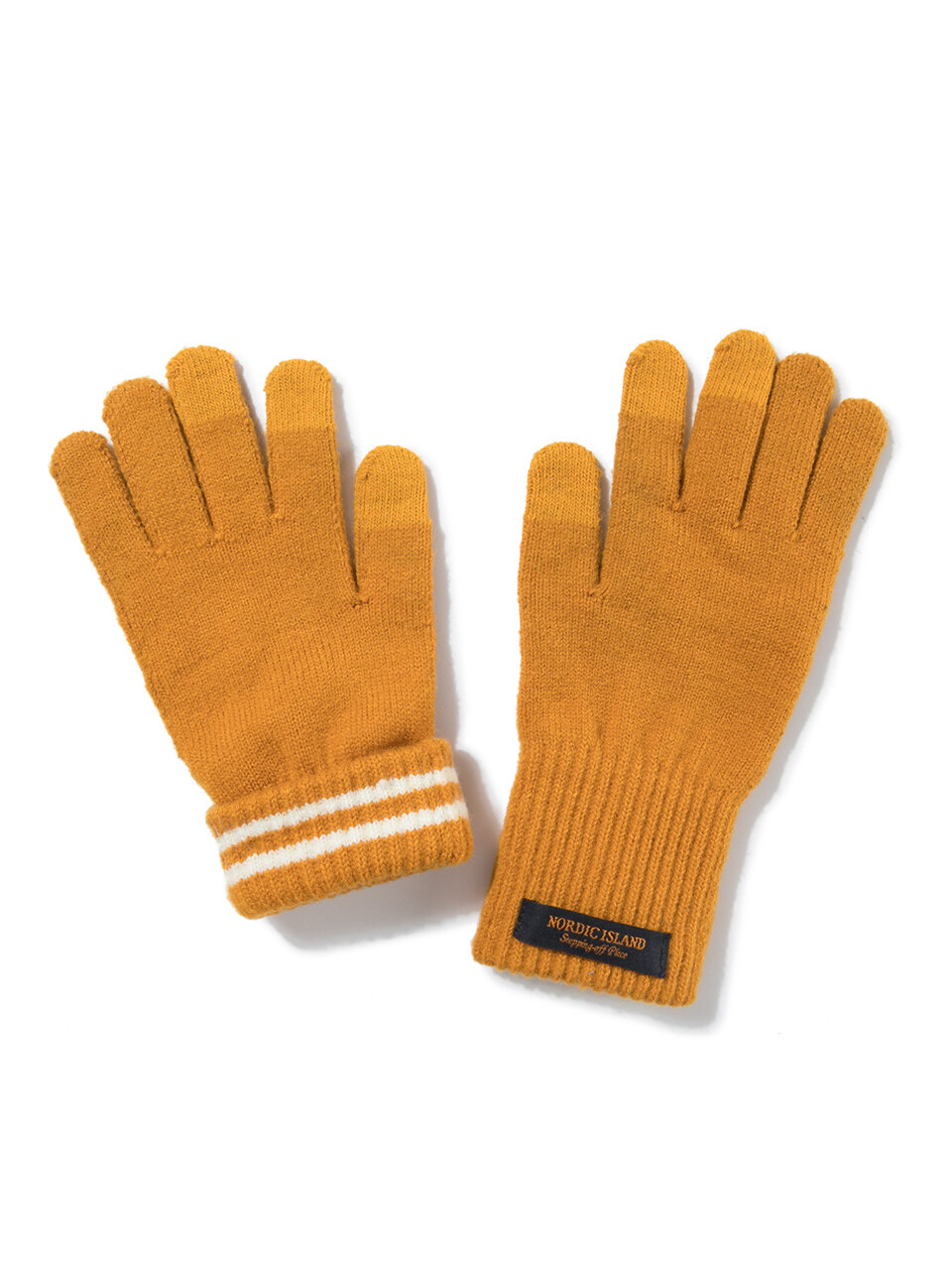 NORDIC ISLAND Long-Touch Gloves - Mustard
