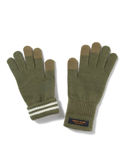 NORDIC ISLAND Long-Touch Gloves - Olive