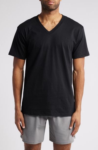 Nordstrom Nordstrom 4-Pack Regular Fit Supima® Cotton V-Neck T-Shirts