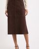 Nordstrom Nordstrom A-Line Suede Midi Skirt - 1
