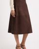 Nordstrom Nordstrom A-Line Suede Midi Skirt - 4