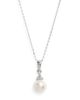 Nordstrom Nordstrom Akoya Pearl & Diamond Pendant Necklace - 1