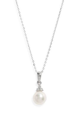 Nordstrom Nordstrom Akoya Pearl & Diamond Pendant Necklace