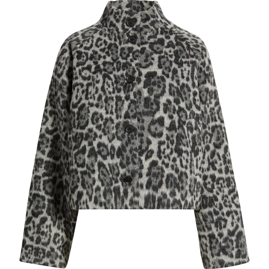 Nordstrom Nordstrom Animal Print Cropped Jacket