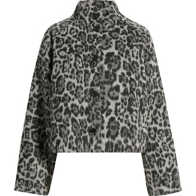 Nordstrom Nordstrom Animal Print Cropped Jacket