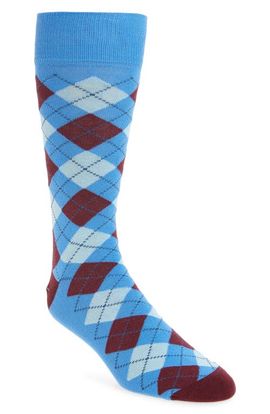 Nordstrom Nordstrom Argyle Combed Cotton Blend Dress Socks