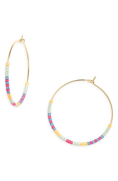 Nordstrom Nordstrom Bead Accent Hoop Earrings