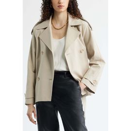 Nordstrom Nordstrom Belted Stretch Cotton Short Trench Coat
